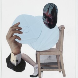 Ariel (black eye), 2012-2013, Collage on paper 36,5 x 28,5 cm (framed)