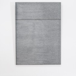 Untitled, 1987-2018, African Black granite, steel cable, slip knot 200 x 145 x 3 cm