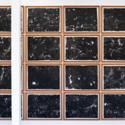 "Stellar", 2018, Mixed media, Japanese paper and canvas 16 paintings each:84 x 111 x 4 cm overall: 450 x 340 x 4 cm