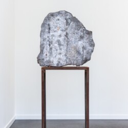 "Eclipse 6", 2018, Sculpture with brick, wood, concrete and lead Work: 69 x 69 x 8 cm Pedestal: 93 x 55 x 30 cm