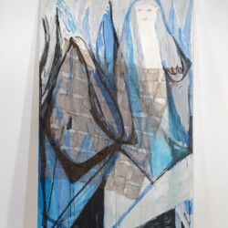 Untitled, 2010, Mixed media on plywood, copper 200 x 125 cm