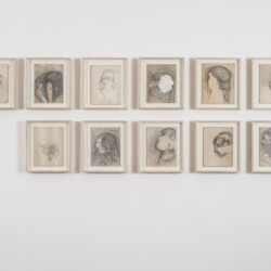 Untitled, 1982, Graphite on paper and cardboard 24 x 18 x 0,3 cm each (framed each: 31,5 x 27,5 x 4 cm)