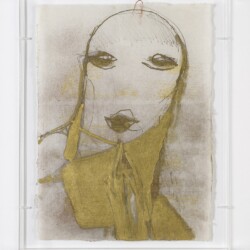 Untitled, n.d., Mixed media on rice paper mounted on Plexiglas frame 45,5 x 32,5 cm (Plexi case dimensions: 48 x 39 x 5 cm)