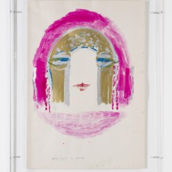 "Madonna di Marte", n.d, Mixed media on paper 48,5 x 34 cm (Plexi case dimensions: 60 x 45 x 6 cm)