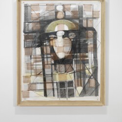 Untitled, 1984-1990, Graphite, pastels, copper on paper 188 x 150 cm (framed: 205,5 x 167 cm)