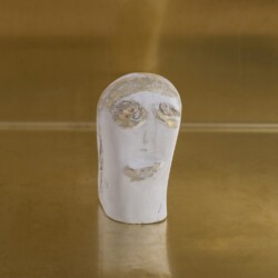 Untitled, n.d., Unfired and painted clay 16 x 9 x 6 cm