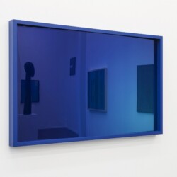 Blue Flash, 2018, Acrylic glass mirror, frame lacquered Ed. 1/3 80 x 123,5 x 8 cm
