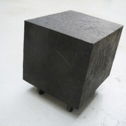 Mes Transports, 2012-13, Various objects, wood, metal, wheels, black wrap, 41 x 35 x 41 cm