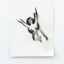 Love me or B , 2018, Acrylic on paper, 59,5 x 44,5 cm