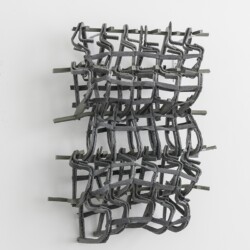 Kostas SAHPAZIS, Smoke, 2017, Resin, wool ribbon, 85 x 76 x 33 cm