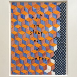 Untitled (Not in sleep, Nor in water), 2018, Watercolour on paper, 31 x 23 cm