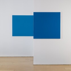 "Egéen Bleu par Duco et Ripolin", 2019, Oil on canvas, 2 x (100 x 100 cm)