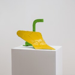 "Gard", 2019, Acrylic on plough-share, 40 x 59 x 24 cm