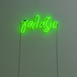 "Bleu", 2019, Neon light, 37 x 70 x 5,5 cm