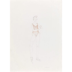 Christiana SOULOU "The Dancers- (Smoky dancer)", 2010, Pencil on paper, 53 x 38 cm (framed: 66 x 51 cm) SOUL.C_125