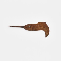 "Catch of the Day", 2020, Steel, Magnet, 15 x 39 cm