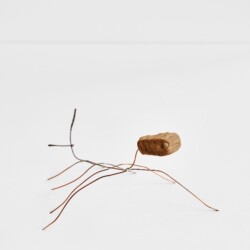 "Tortoise", 2020, Wood, Copper, Silver, 9 x 23 x 20 cm