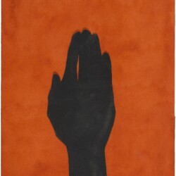 Untitled (Black hand), 2015, Watercolour collage on paper, 31 x 23 cm (framed: 46 x 38,5 cm)