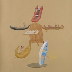 "Κος Βαρκαρόλος / Mr. Barcarolle", 2020, Colour pencil on paper, 100 x 88 cm
