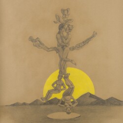 "Aγίου Βαλεντίνου / St. Valentines", 2019, Colour pencil on paper, 100 x 88 cm