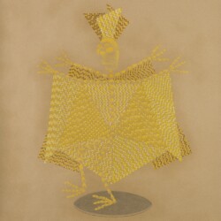 "Πελλέλο Χρυσούλης / Pellelo Goldy", 2020, Colour pencil on paper, 100 x 88 cm