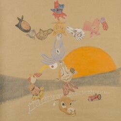 "Η Ζωή στη Φάρμα / Life in the Farm", 2019, Colour pencil on paper, 100 x 88 cm