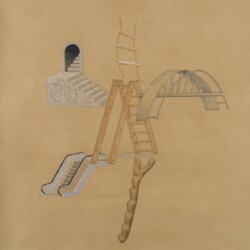 "Kα Σκαλέ / Mrs. Ladders", 2019, Colour pencil on paper, 100 x 88 cm