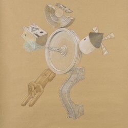 "Kος Νοσταλγικός Μέρος / Mr. Nostalgic Places" , 2019, Colour pencil on paper, 100 x 88 cm