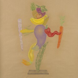 "Κολοκυθάκης / Zuchinelo" , 2019, Colour pencil on paper, 100 x 88 cm