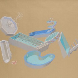 "Πισινέλο / Pischinelo", 2020, Colour pencil on paper, 88 x 108 cm