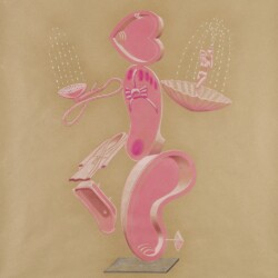 "Kα Τζακούζη/ Mrs. Jacuzzi", 2020, Colour pencil on paper, 100 x 88 cm