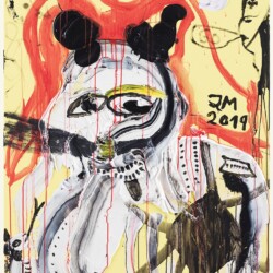 "MEIN HUND ORTSCHAFTET DICH!", 2019, Acrylic on canvas, 120,5 x 100,8 x 3,3 cm