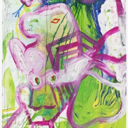 "KÖNIG LUDWIG'S SCHWANENKUNST "BAYERN"!", 2019, Oil and acrylic on canvas, 210,5 x 140,3 x 3,3 cm