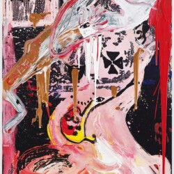 "COLONEL A.R.T. SHOUTS: A.R.T. IS VERY MUCH OPEN!", 2019, Acrylic on canvas, 210,5 x 140,3 x 3,3 cm