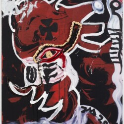 "OCH, MEIN DEMO BURSCHELT! (QUILLDIRNS)", 2019, OIl and acrylic on canvas, 120,5 x 100,3 x 3,3 cm