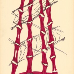 Mario MERZ, Untitled, 1990, Mixed media on paper , 56 x 42 cm