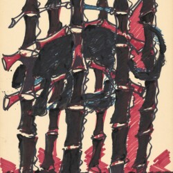 Mario MERZ, Untitled, 1990, Mixed media on paper , 56 x 42 cm