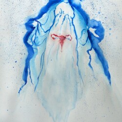 Annette MESSAGER, "Immaculée", 2018, Acrylic on paper, 98 x 62 cm