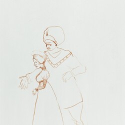 detail from: Kara WALKER, Untitled, 1995, Sepia on paper, 30,5 x 23 cm