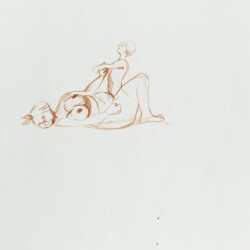 detail from: Kara WALKER, Untitled, 1995, Sepia on paper, 30,5 x 23 cm