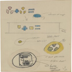 Lawrence WEINER, "Mais", 1987, Paint and ink on paper , 20 x 20 cm
