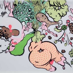 Sue WILLIAMS, "Chicken Dinner", 2009, Ink on vellum, 48,3 x 61 cm