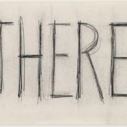 Robert WILSON, "A letter to Queen Victoria (There & HM)", 1973, Graphite on paper, 13 x 19 cm